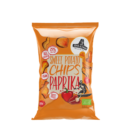 Chipsy z Batatów z Papryką Słodką Wędzoną Bezglutenowe BIO (3 szt x 90 g)