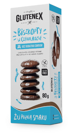 Biszkopty W Czekoladzie Bez Dodatku Cukrów Bezglutenowe (2 szt x 80 g)