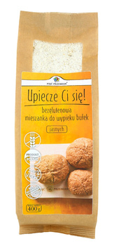 Mieszanka Do Wypieku Bułek Jasnych Bez Dodatku Cukrów Bezglutenowa (2 szt x 400 g)
