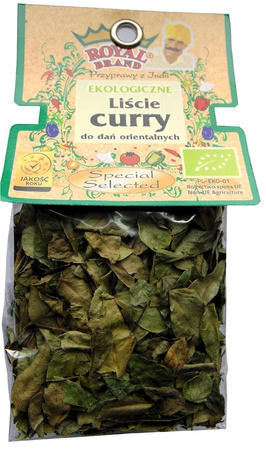 LIŚCIE CURRY BIO 30 g - ROYAL BRAND