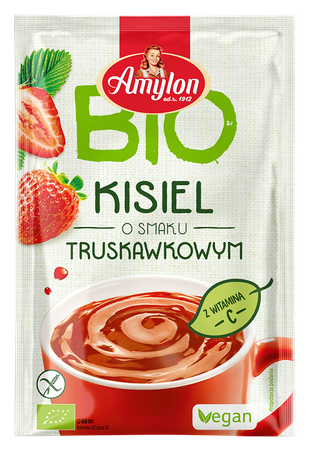 Kisiel Instant o Smaku Truskawkowym Bezglutenowy BIO (15 szt x 30 g)