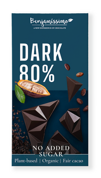 Czekolada Gorzka 80 % Bez Dodatku Cukrów Bezglutenowa BIO (2 szt x 60 g)