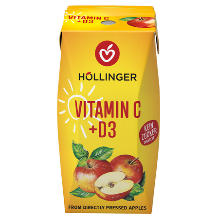 Nektar Jabłkowy z Witaminą C i D Bez Dodatku Cukrów (12 szt x 200 ml)