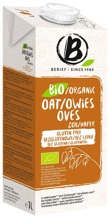 Napój Owsiany Bez Dodatku Cukrów Bezglutenowy Bio 1 L (2 szt x 1 kg)