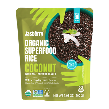 Ryż Express Jasberry Pełnoziarnisty z Płatkami Kokosowymi Bezglutenowy BIO 200 g