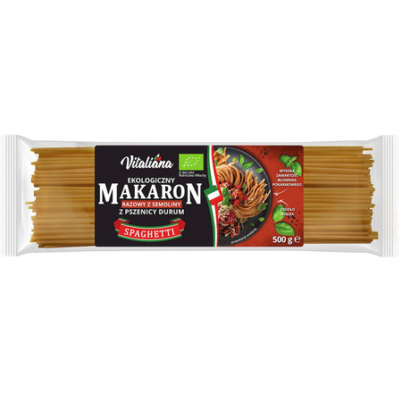 Makaron (Semolinowy Razowy) Spaghetti BIO (3 szt x 500 g)
