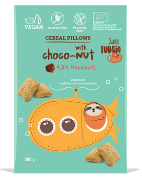 Poduszki Zbożowe z Kremem Czekoladowo - Orzechowym Bezglutenowe BIO (2 szt x 200 g)