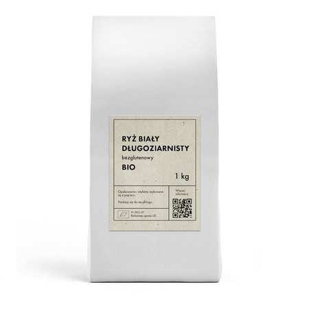 Ryż Biały Długoziarnisty Bezglutenowy BIO (2 szt x 1 kg)