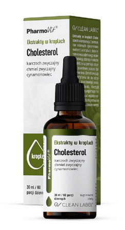 Ekstrakty w Kroplach Na Prawidłowy Poziom Cholesterolu Bezglutenowe 30 ml