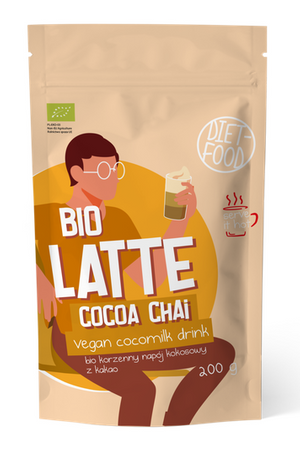 LATTE COCOA CHAI - NAPÓJ KOKOSOWO - KORZENNY z KAKAO BIO 200 g