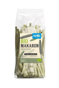 Makaron (Orkiszowy Szpinakowy) Wstążki BIO (2 szt x 250 g)