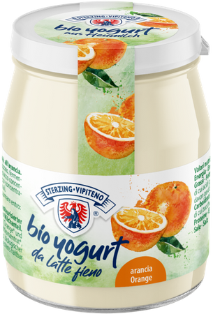 Jogurt Pomarańczowy z Mleka Siennego Bezglutenowy BIO  (Słoik) - Sterzing (4 szt x 150 g)