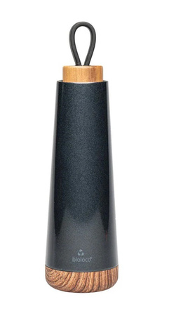 Butelka Termiczna z Silikonowym Uchwytem Czarna 500 ml
