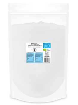 Tapioka (Skrobia z Manioku) Bezglutenowa BIO 3 kg