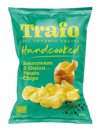Chipsy Ziemniaczane Cienko Krojone o Smaku Śmietankowo - Cebulowym Wegańskie BIO (3 szt x 125 g)