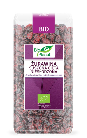 Żurawina Suszona Cięta Niesłodzona BIO 400 g