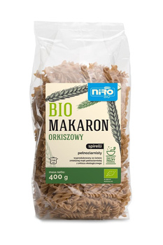 Makaron (Orkiszowy Razowy) Spirelli BIO (2 szt x 400 g)