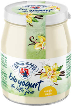 Jogurt Waniliowy z Mleka Siennego Bezglutenowy BIO (Słoik) - Sterzing (4 szt x 150 g)