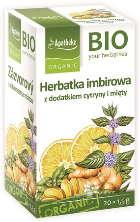 Herbatka imbirowa (Cytryna i Mięta) BIO (20 x 1,5 g) 30 g