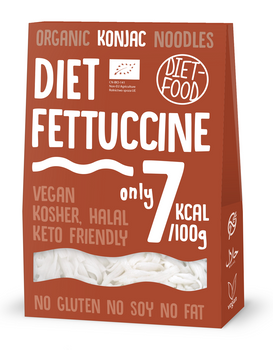 Makaron (Konjac) Fettuccine Bezglutenowy BIO 385 g () - Diet (3 szt x 300 g)