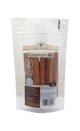 Cynamon Cejloński Laska Bezglutenowy BIO 45 g