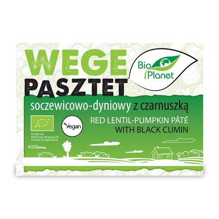 Pasztet Wegański Soczewicowo - Dyniowy Z Czarnuszką Bio (2 szt x 200 g)