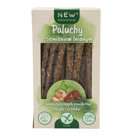 Paluchy z Siemieniem Lnianym, Pomidorami, Czosnkiem i Bazylią Bezglutenowe (2 szt x 200 g)