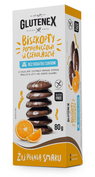 Biszkopty Pomarańczowe w Czekoladzie Bez Dodatku Cukrów Bezglutenowe (3 szt x 80 g)