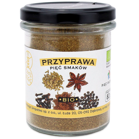 Przyprawa Pięć Smaków Bezglutenowa BIO 80 g