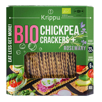 Krakersy Proteinowe z Ciecierzycy z Rozmarynem BIO (4 szt x 80 g)