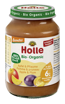 Jabłko - Śliwka Bez Dodatku Cukrów Bezglutenowe Od 6 Miesiąca Demeter BIO 190 g (Słoik)