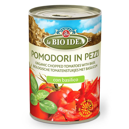 Pomidory Krojone z Bazylią BIO 400 g (240 g) (Puszka)