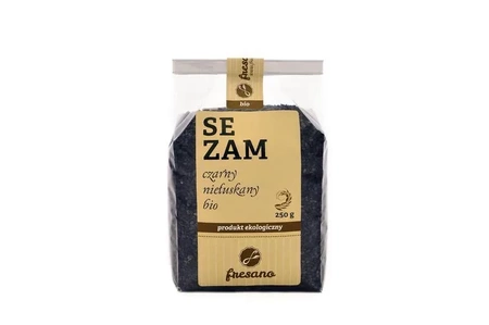 SEZAM CZARNY NIEŁUSKANY BIO (250 g)