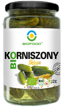 Ogórki Korniszony Deluxe Bezglutenowe BIO 700 g (400 g)