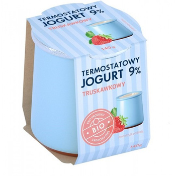 Jogurt Termostatowy Truskawkowy 9 %  BIO (3 szt x 140 g)