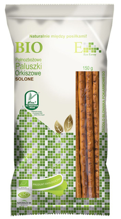 Paluszki Orkiszowe Pełnoziarniste Solone Bio (3 szt x 150 g)