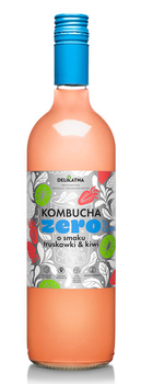 Kombucha o Smaku Truskawki i Kiwi Zero % Cukru 750 ml