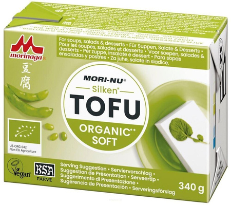 Tofu Jedwabiste Miękkie (Silken Soft Tofu) Bezglutenowe BIO 340 g