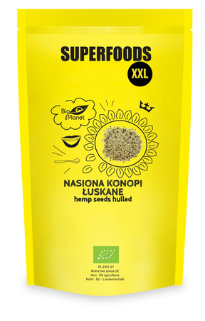 Nasiona Konopi Łuskane BIO 600 g