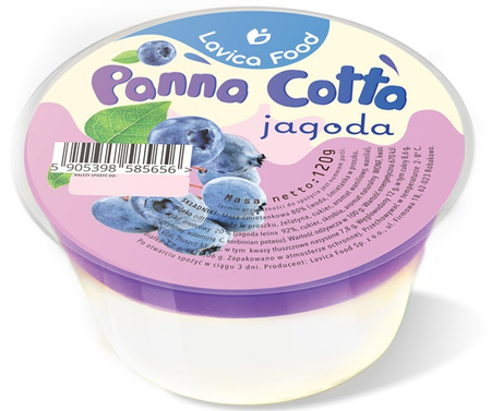Deser Panna Cotta z Jagodami (4 szt x 120 g)