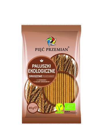 Paluszki Orkiszowe Pełnoziarniste Bio (5 szt x 45 g)