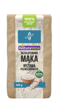 Mąka Ryżowa Pełnoziarnista Bezglutenowa (6 szt x 500 g)