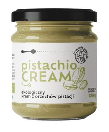 Krem z Pistacji Prażonych 100 % BIO 180 g - Diet