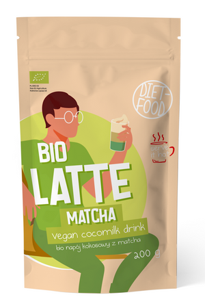 Latte Matcha - Napój Kokosowy z Matchą BIO 200 g - Diet