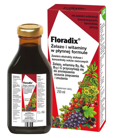 Żelazo + Witaminy w Płynie 250 ml