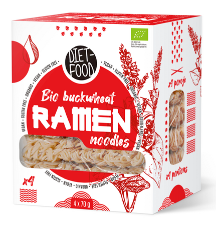 Makaron (Gryczany) Ramen Bezglutenowy BIO  - Diet (2 szt x 280 g)