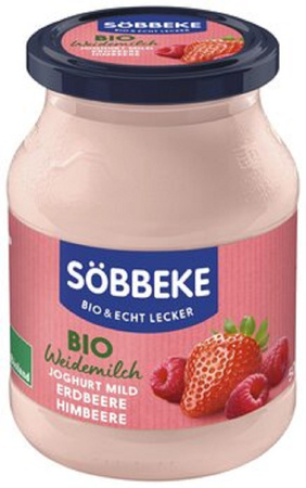 Jogurt Kremowy Truskawka - Malina BIO  (Słoik) (2 szt x 500 g)