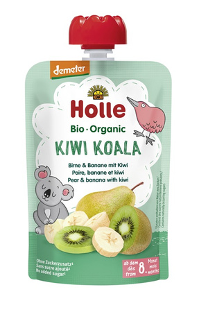 Mus w Tubce Kiwi Koala (Gruszka - Banan - Kiwi) Bez Dodatku Cukrów od 8 Miesiąca Demeter BIO 100 g