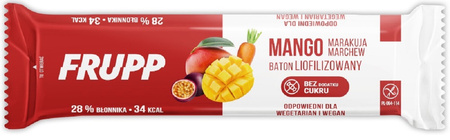 Baton Liofilizowany Mango - Marakuja - Marchew Bezglutenowy (12 szt x 10 g)