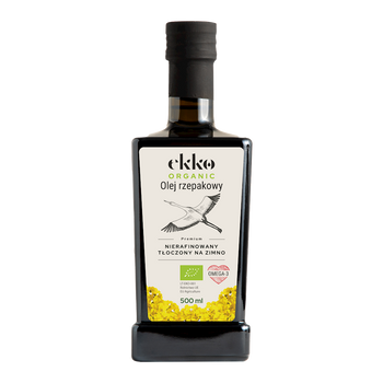 Olej Rzepakowy Tłoczony Na Zimno Omega-3 BIO (2 szt x 500 ml)